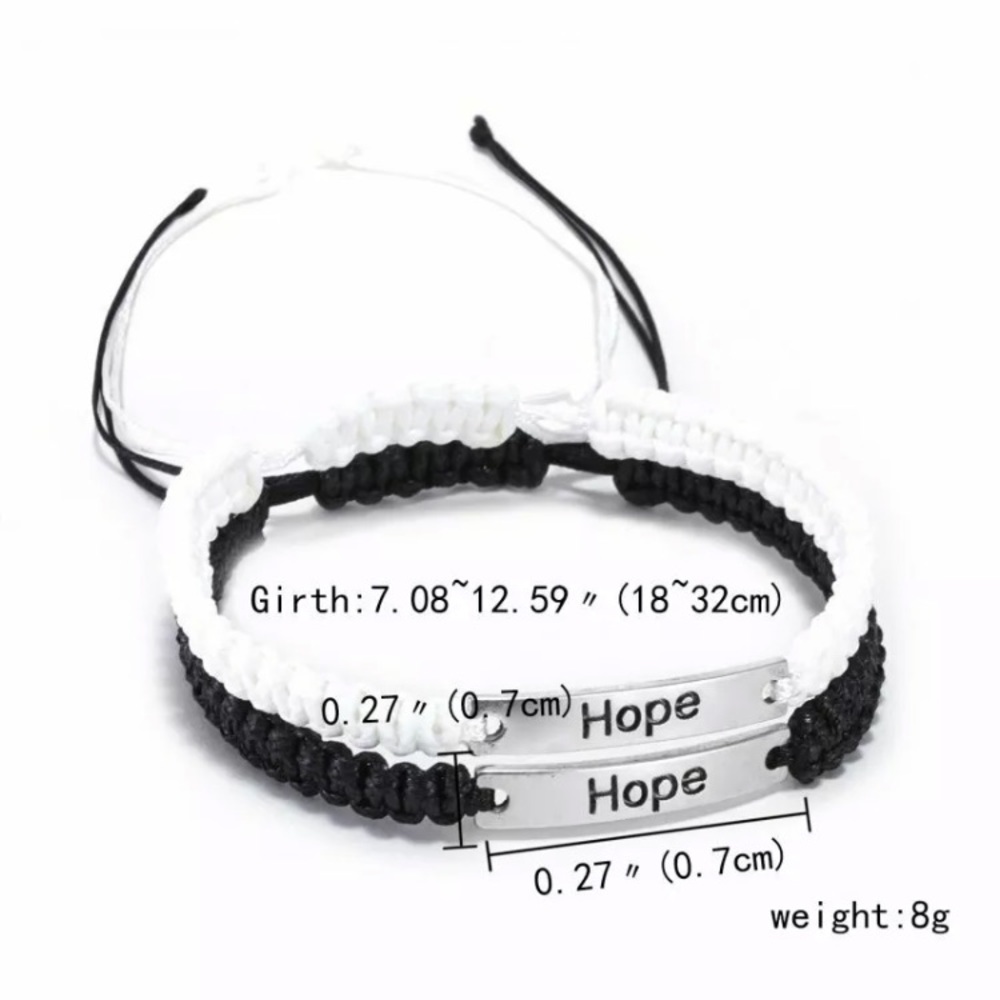 Inspirational Braided Rope Bracelet STRENGTH | COURAGE |POWER BELIEVE Wh… - Picture 8 of 10